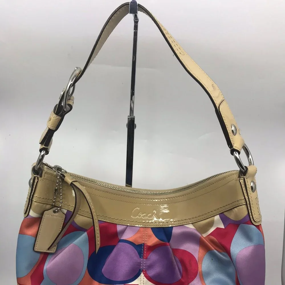 COACH Large Multicolor Fabric Shoulder Bag - Picture 5 of 10